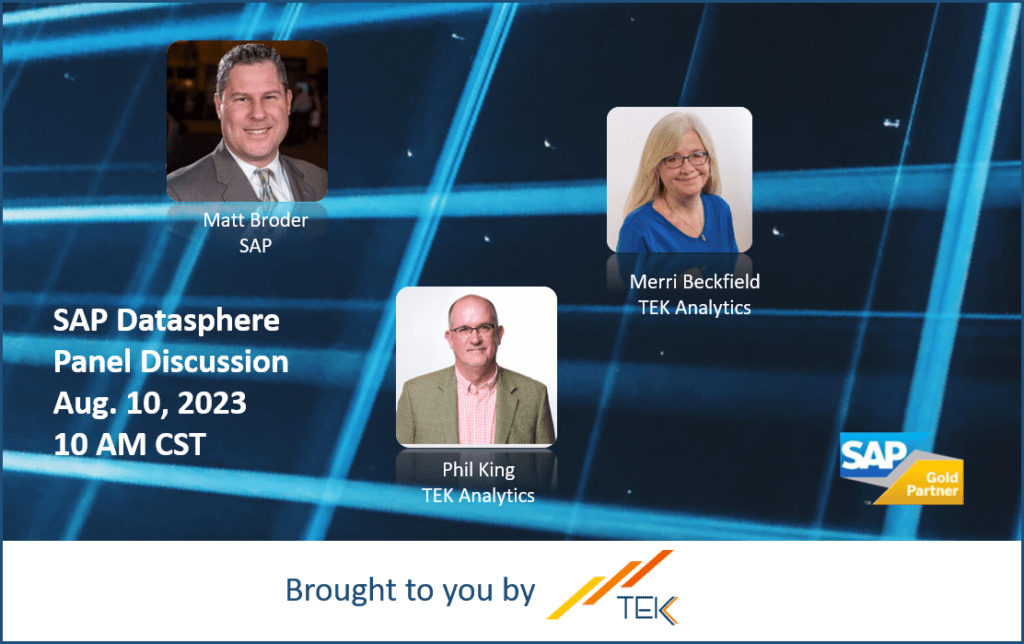 RSVP Datasphere Webinar August 10, 2023 - Tek Digital Transformations